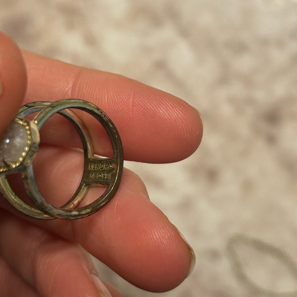 Drusy Rose Quartz Gold Kendra Scott Ring - Picture 4 of 5